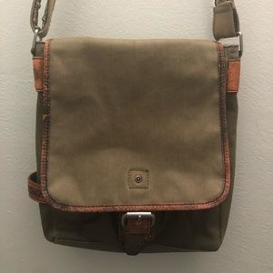 Olive green Gap messenger bag
